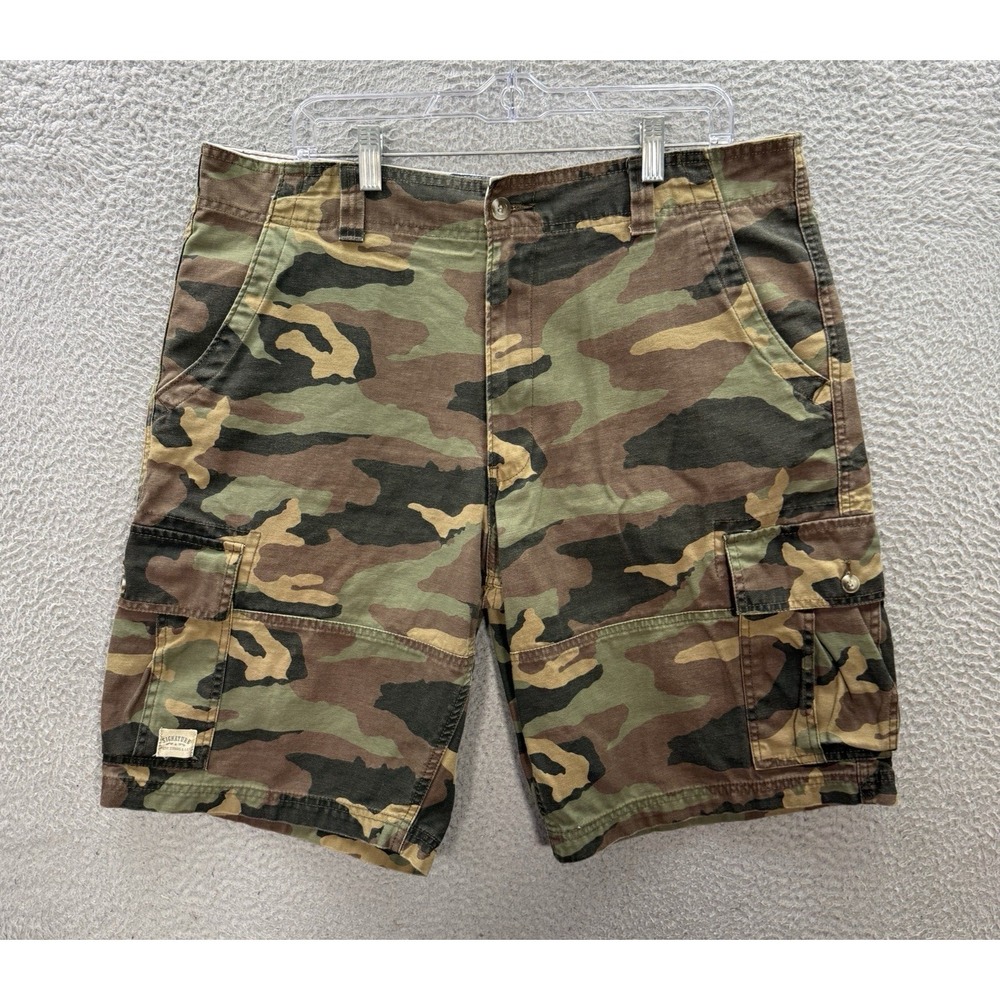 Signature By Levi Strauss Shorts Mens 38 Camouflage Duck Canvas Cargo Grunge Y2K